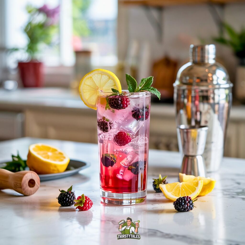 Blackberry Gin Fizz Cocktail Recipe
