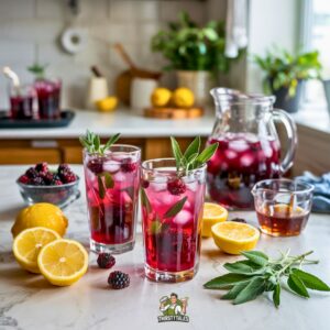 Blackberry Sage Lemonade Mocktail Recipe