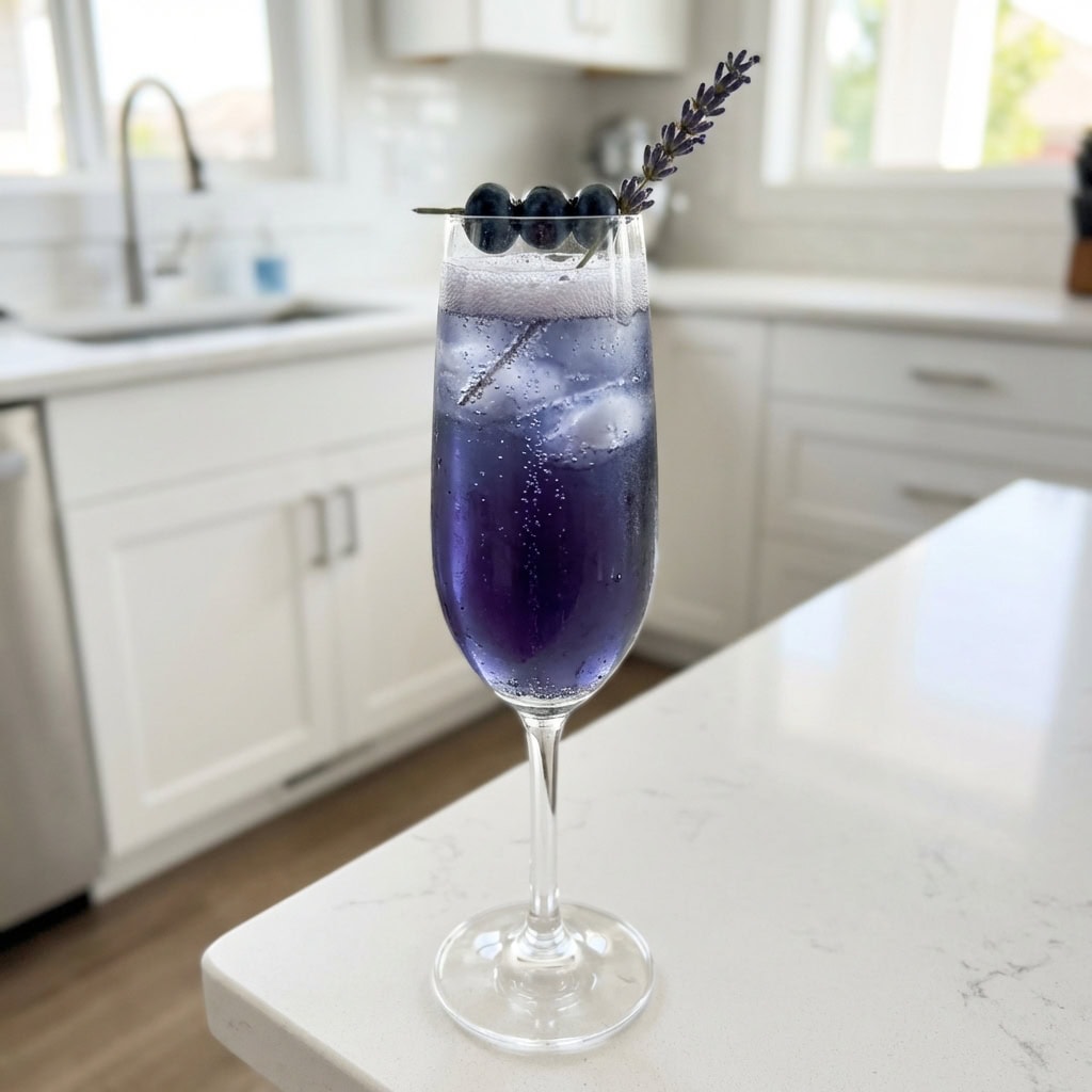 Blueberry Lavender Fizz Cocktail Recipe