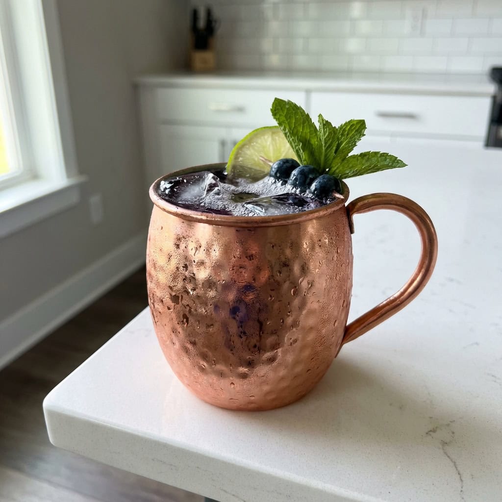 Blueberry Moscow Mule Cocktail Recipe