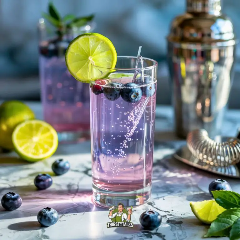 Blueberry Tequila Spritzer Cocktail Recipe