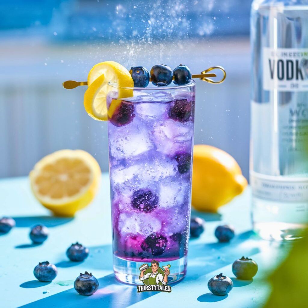 Blueberry Vodka Sparkler Cocktail Recipe