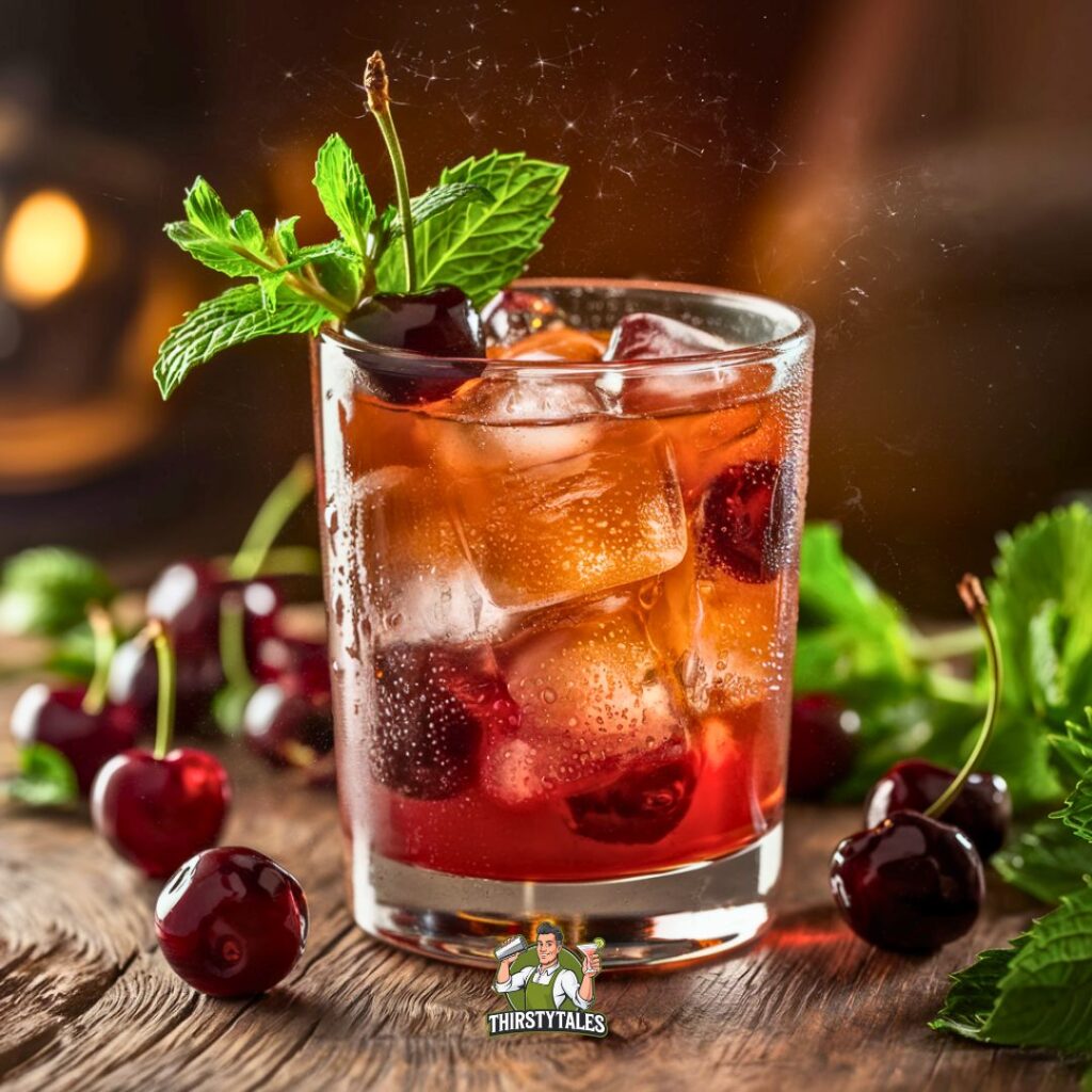 Cherry Bourbon Smash Cocktail Recipe