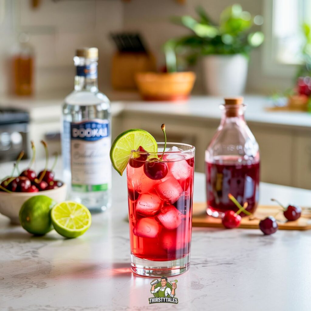 Cherry Vodka Cooler Cocktail Recipe