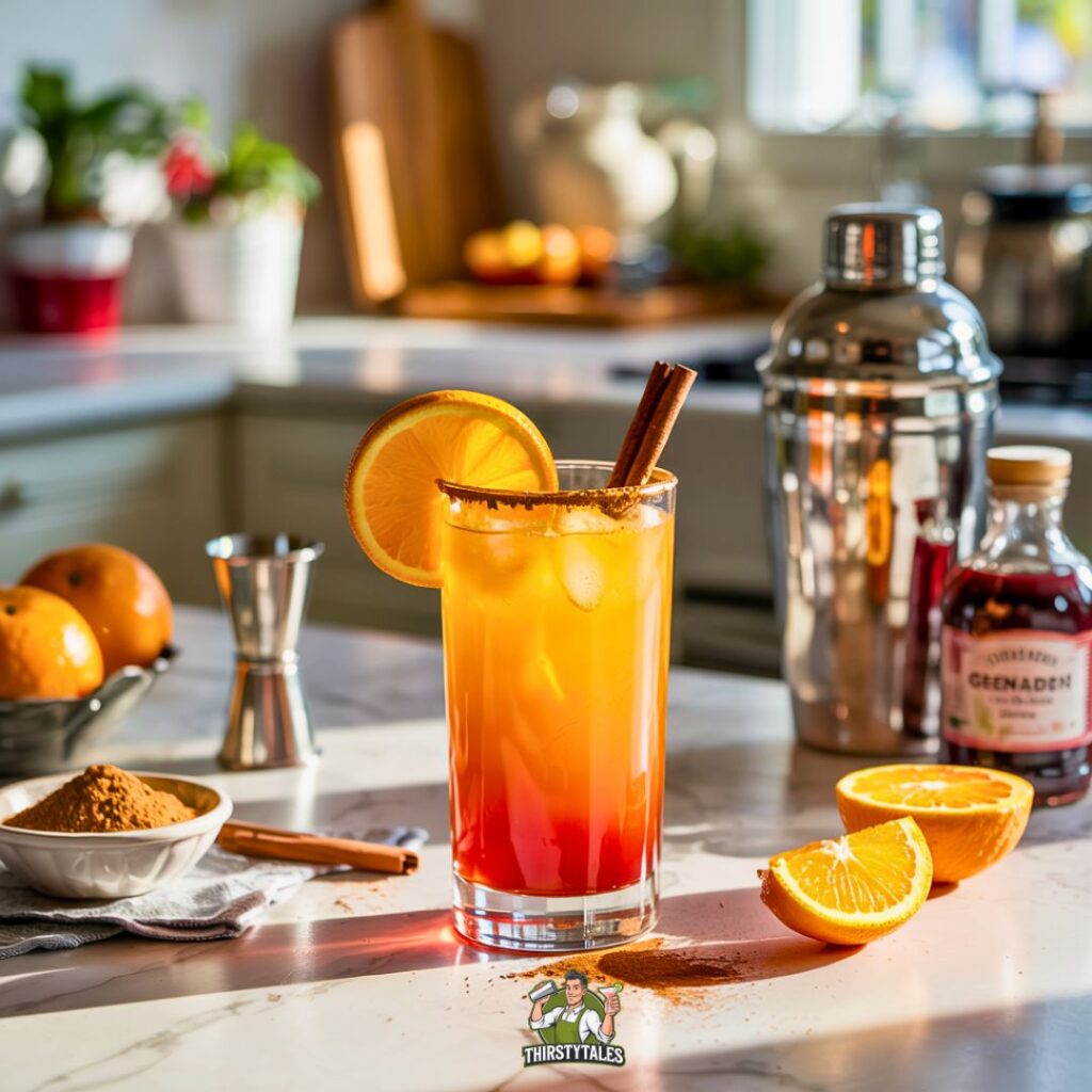 Cinnamon Orange Sunrise Cocktail Recipe