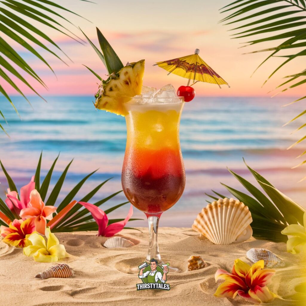 Coconut Rum Sunset Cocktail Recipe