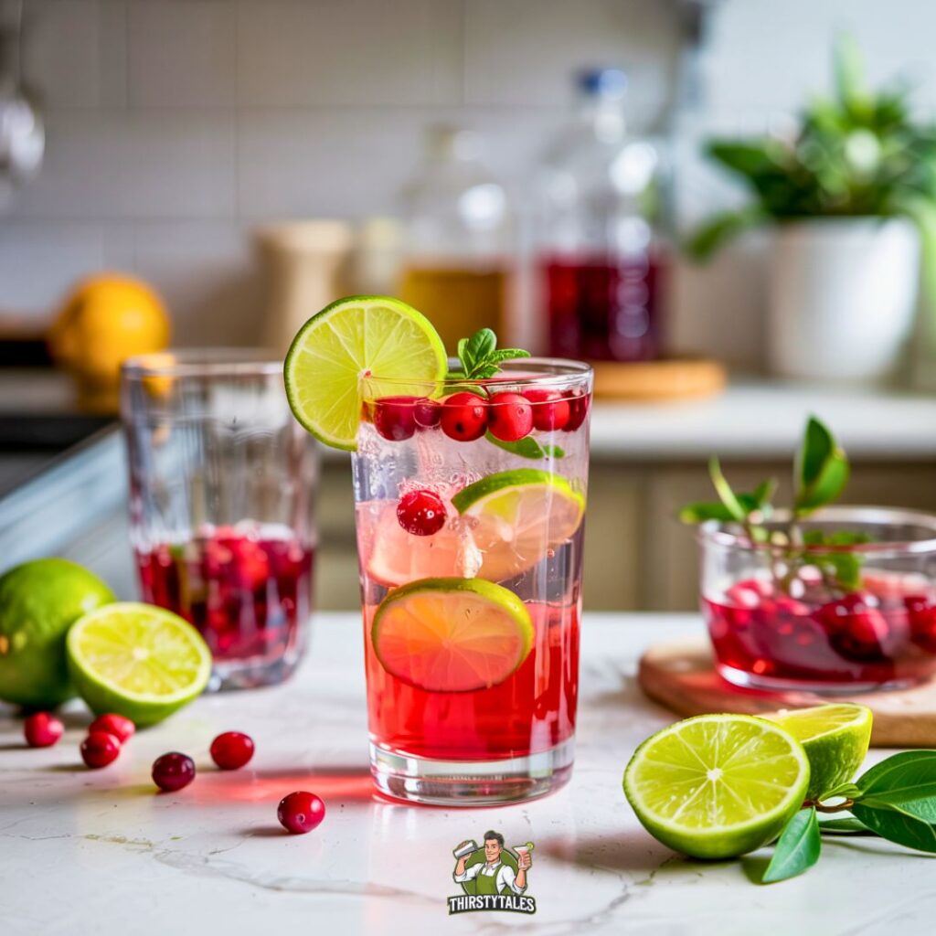 Cranberry Lime Spritzers Cocktail Recipe