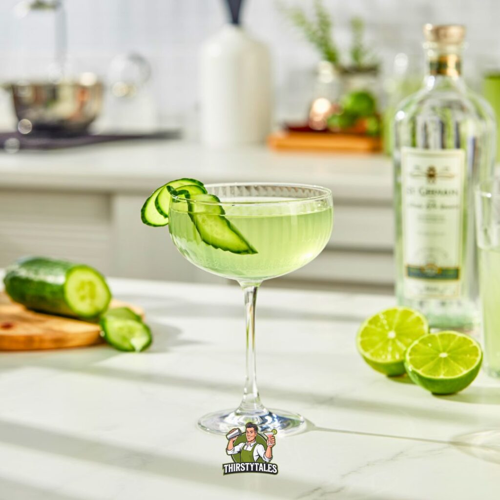 Cucumber Elderflower Gimlet Cocktail Recipe
