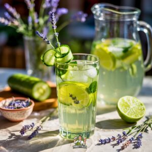 Cucumber Lavender Cooler Mocktail Recipe
