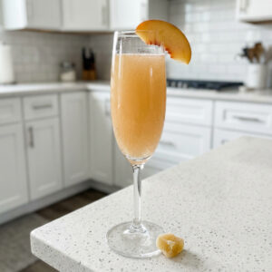 Ginger Peach Bellini Cocktail Recipe