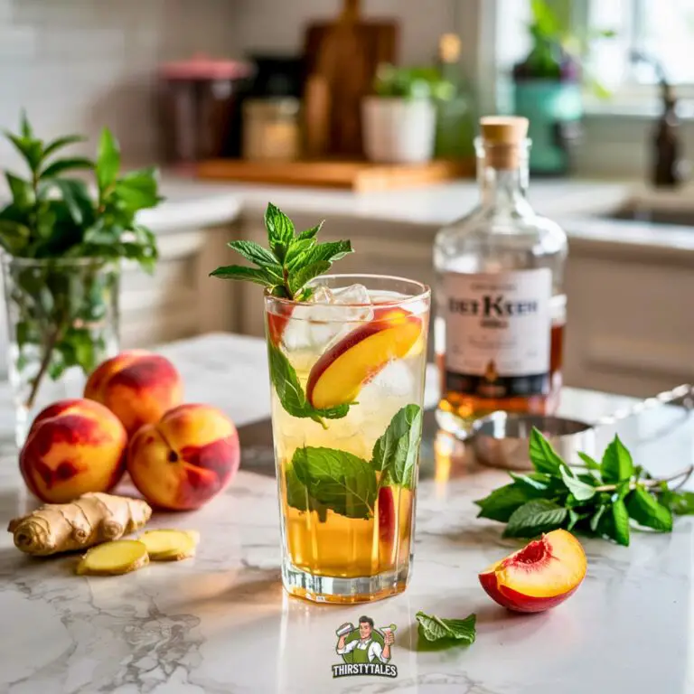 Ginger Peach Mojito Cocktail Recipe