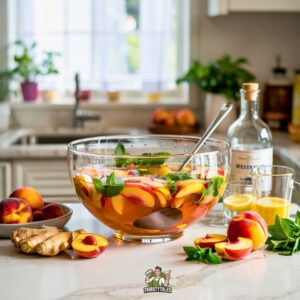 Ginger Peach Punch Cocktail Recipe