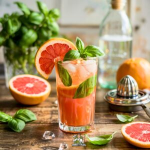 Grapefruit Basil Mocktail Recipe