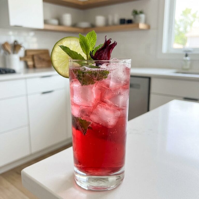Hibiscus Rum Mojito Cocktail Recipe