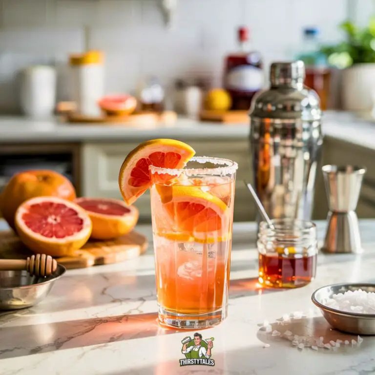 Honey Grapefruit Paloma Cocktail Recipe