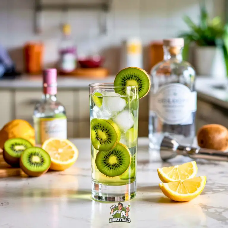 Kiwi Elderflower Collins Cocktail Recipe