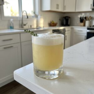 Lemon Thyme Vodka Sour Cocktail Recipe
