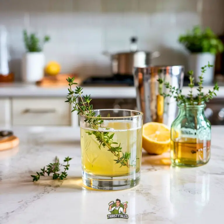 Lemon Thyme Vodka Sour Cocktail Recipe