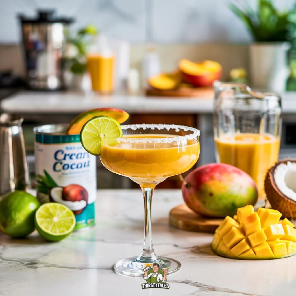 Mango Coconut Daiquiri Cocktail Recipe