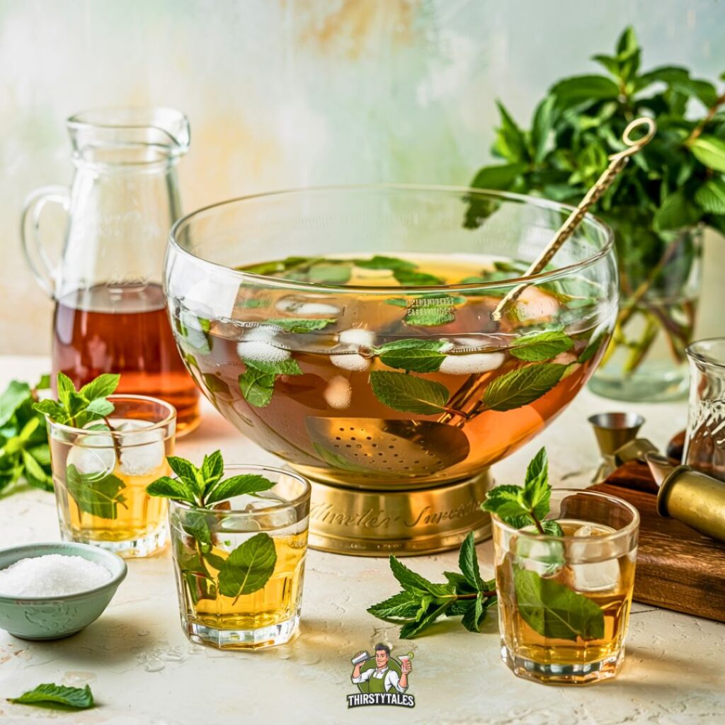 Mint Julep Punch Cocktail Recipe