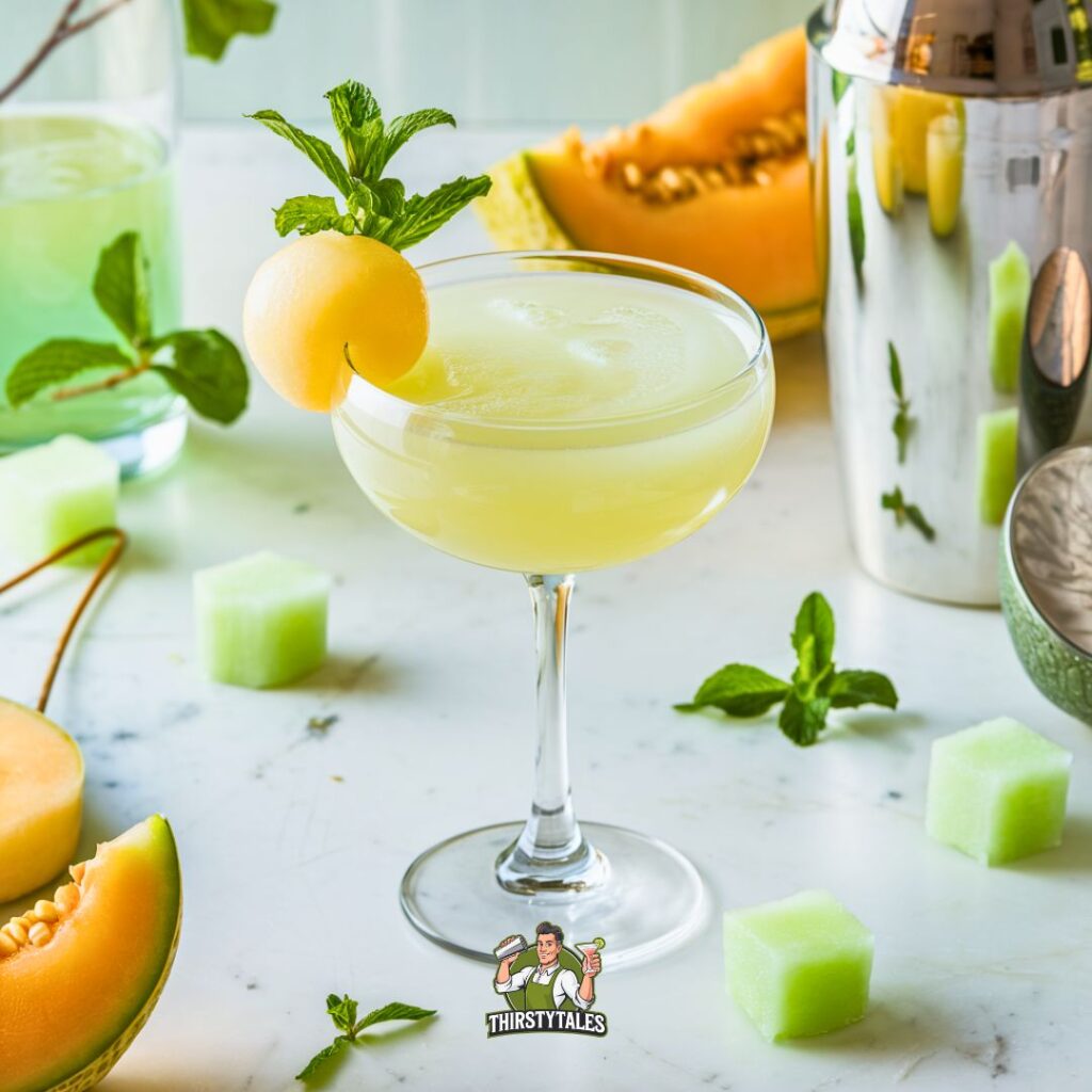 Minted Melon Martini Cocktail Recipe