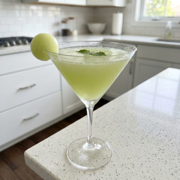 Minted Melon Martini Cocktail Recipe
