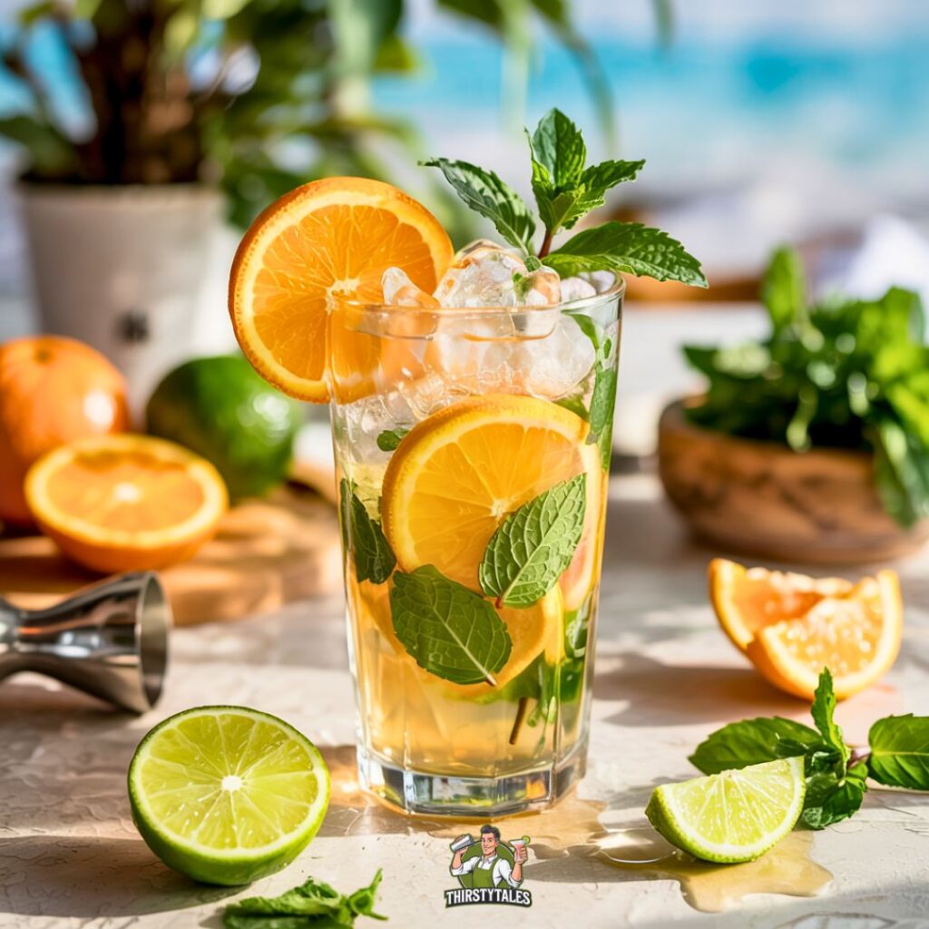Orange Mint Mojito Cocktail Recipe