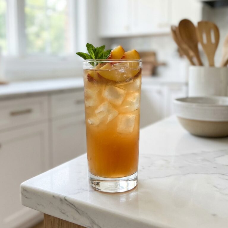 Peach Bourbon Iced Tea Cocktail Recipe