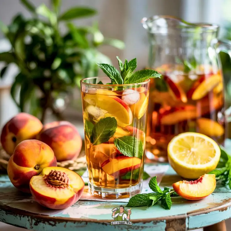 Peach Bourbon Iced Tea Cocktail Recipe