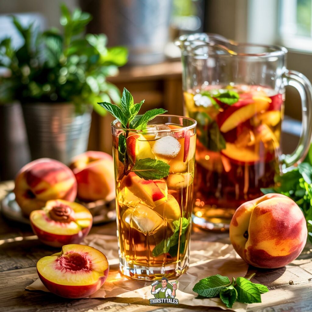 Peach Bourbon Iced Tea Cocktail Recipe
