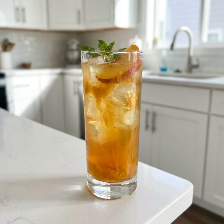 Peach Bourbon Iced Tea Cocktail Recipe