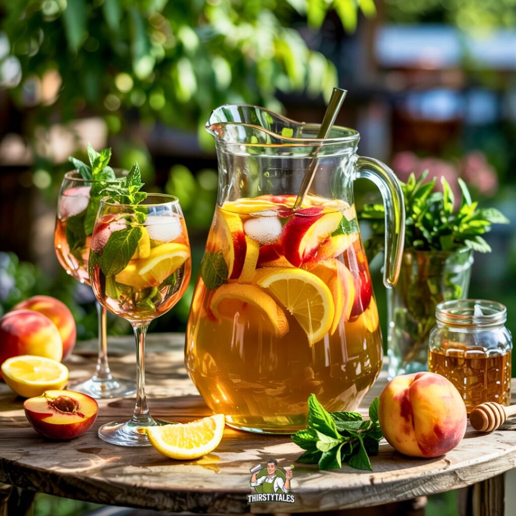 Peach Iced Tea Sangria Cocktail Recipe