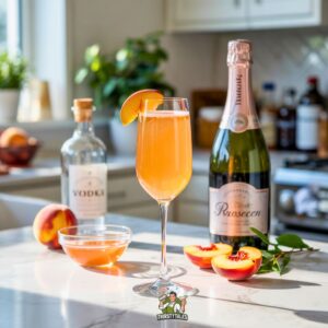Peach Vodka Bellini Cocktail Recipe