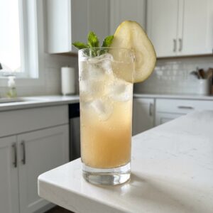 Pear Vanilla Fizz Mocktail Recipe