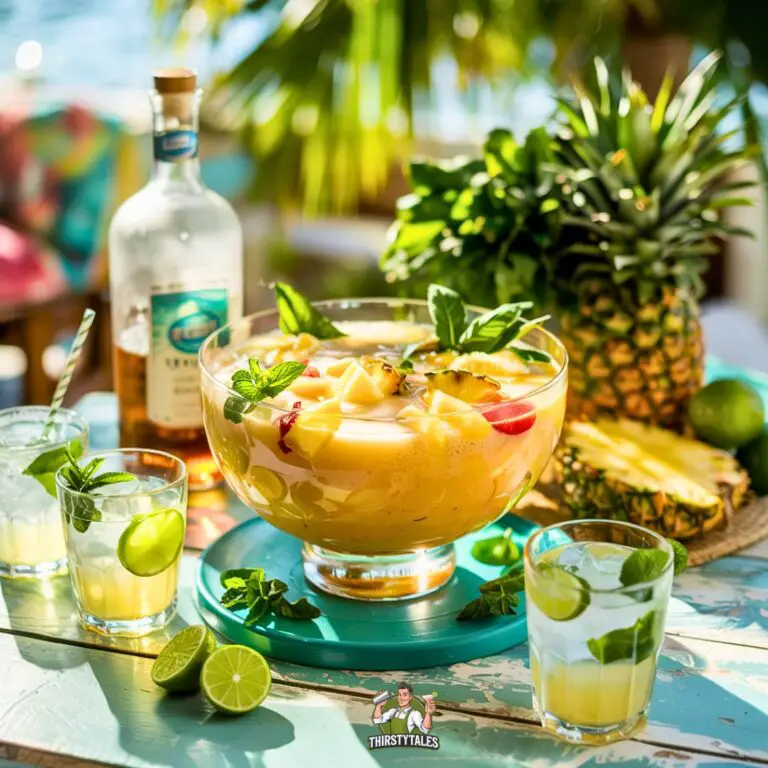 Pineapple Coconut Rum Punch Cocktail Recipe