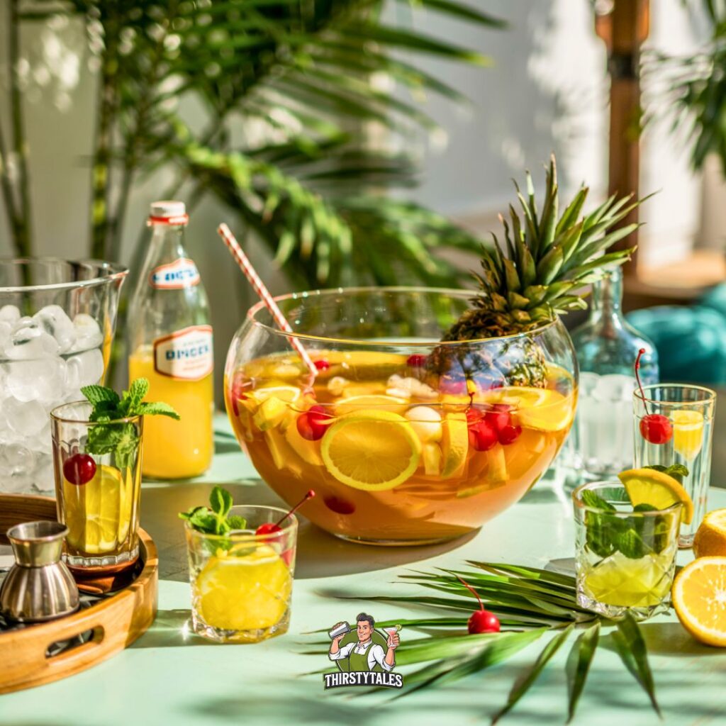 Pineapple Rum Punch Cocktail Recipe