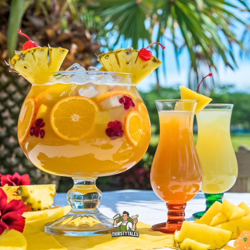 Pineapple Rum Punch Cocktail Recipe