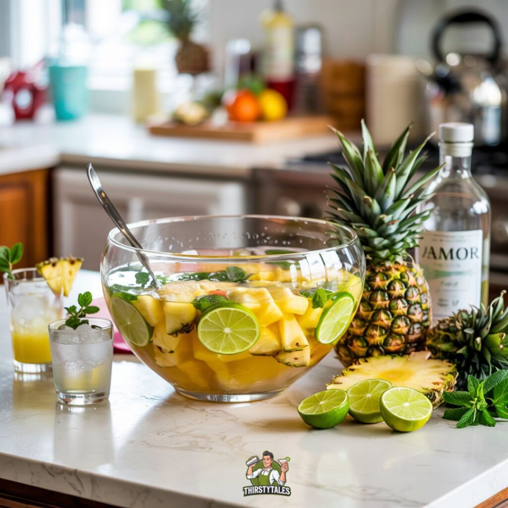 Pineapple Vodka Punch Cocktail Recipe