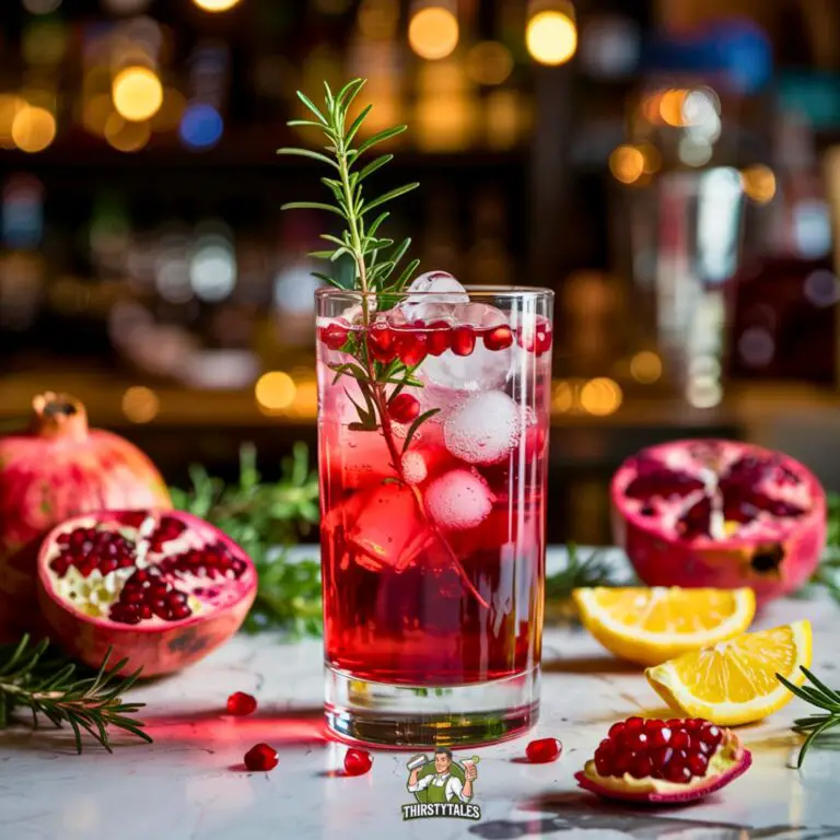 Pomegranate Gin Fizz Cocktail Recipe