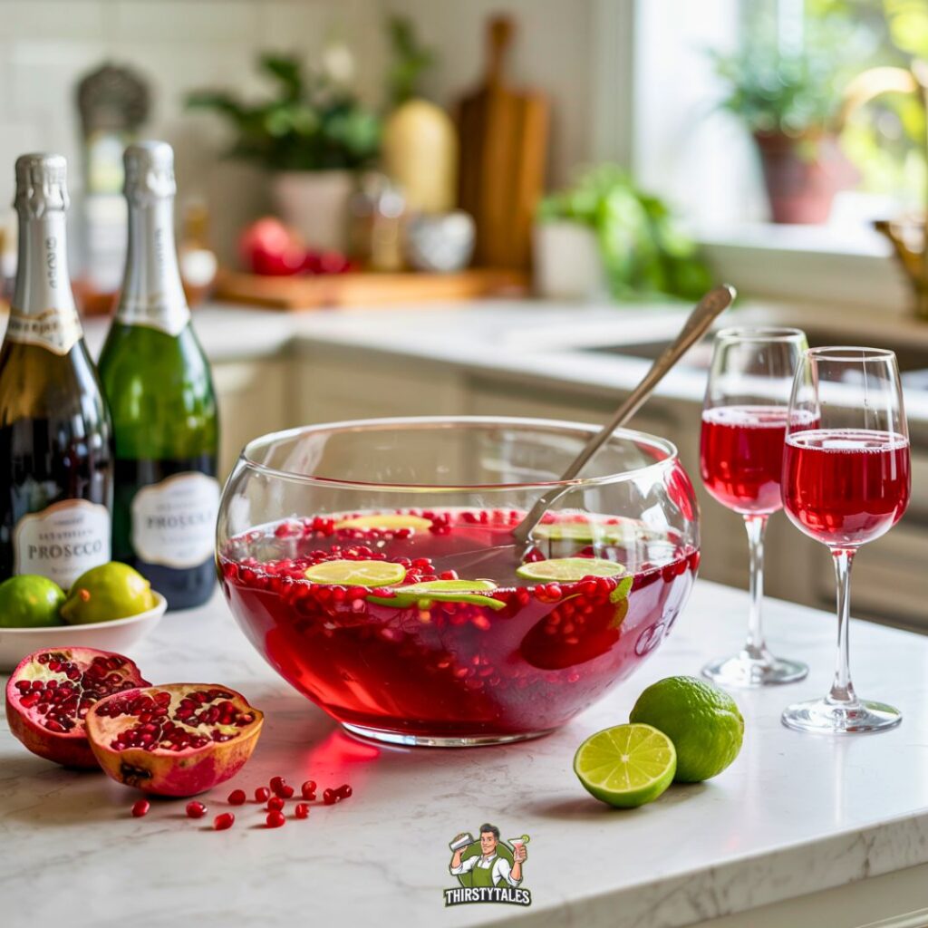 Pomegranate Sparkling Punch Cockatil Recipe