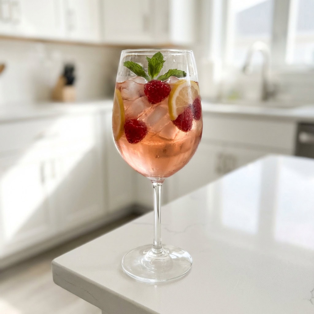 Raspberry Lemon Rosé Sangria Cocktail Recipe