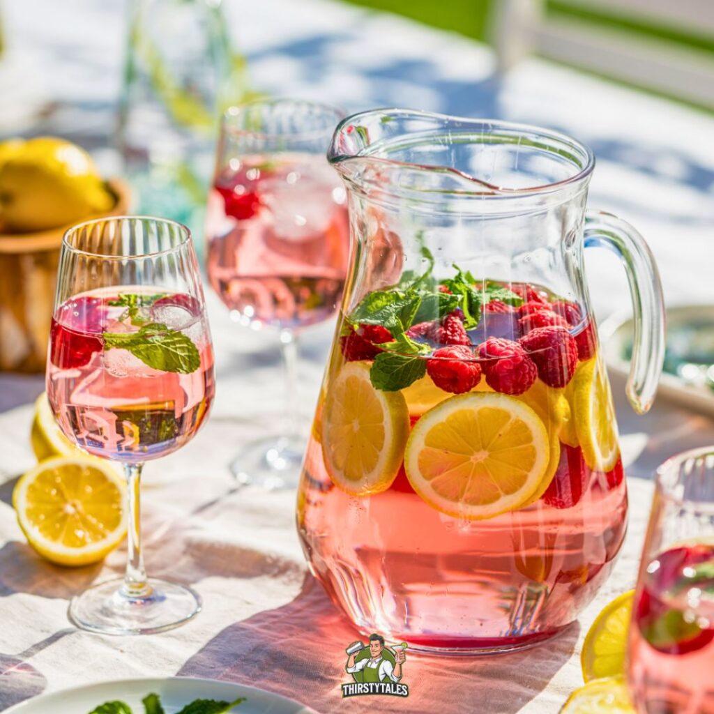 Raspberry Lemon Rosé Sangria Cocktail Recipe