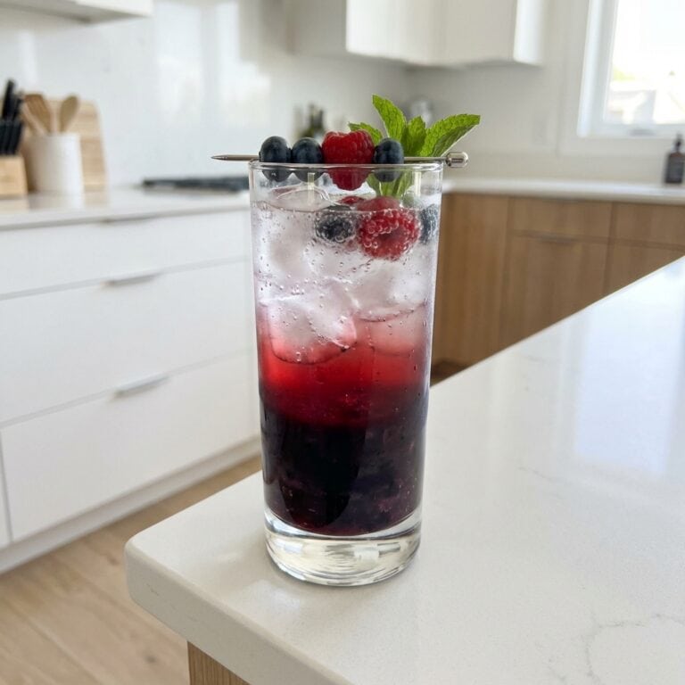 Red, White, and Blueberry Fizz Cocktail Recipe