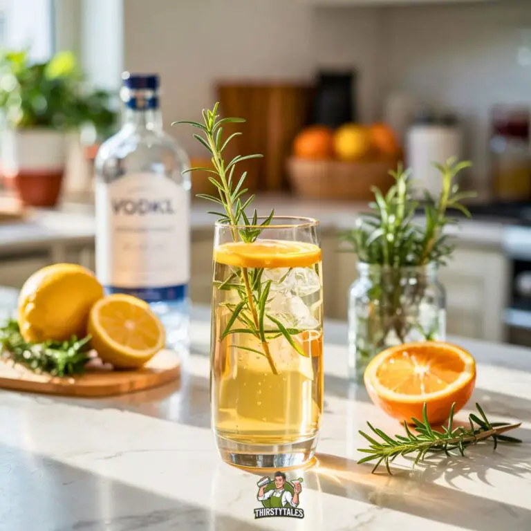 Rosemary Citrus Vodka Cooler Cocktail Recipe