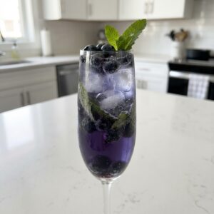 Sparkling Blueberry Mojito Cocktail Recipe