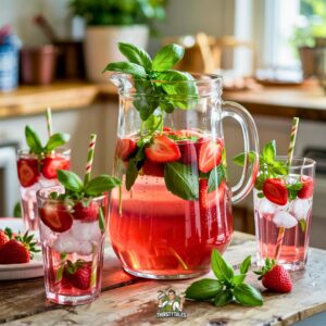 Strawberry Basil Lemonade Cocktail Recipe
