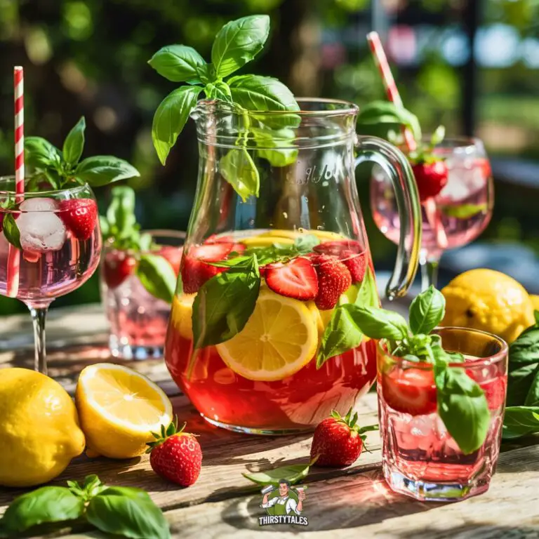 Strawberry Basil Lemonade Cocktail Recipe