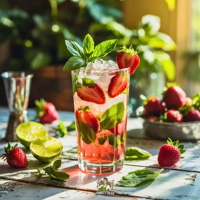 Strawberry Basil Mojito Cockatil Recipe