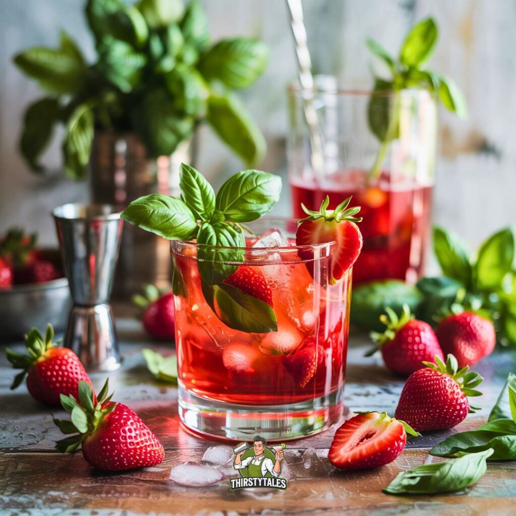 Strawberry Basil Smash Cocktail Recipe