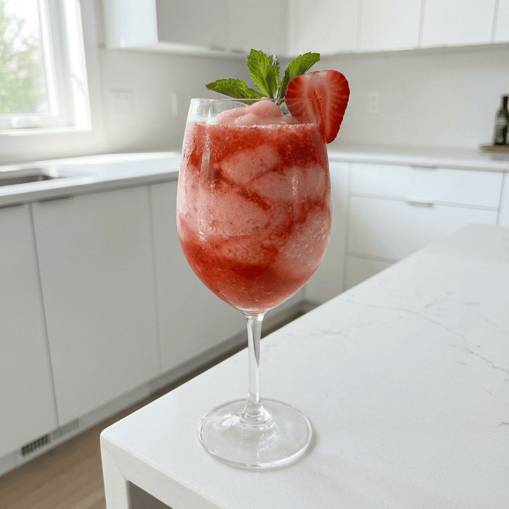 Strawberry Rose Slushie Cocktail Recipe